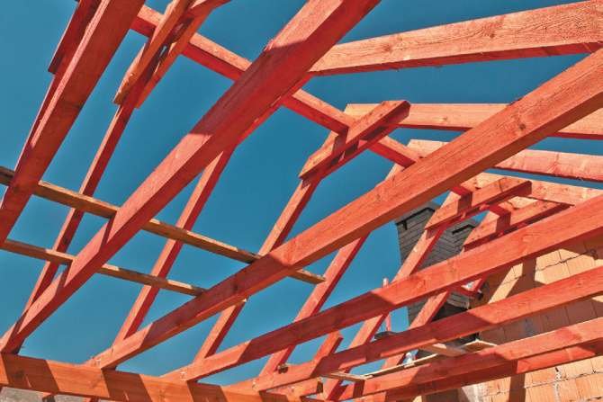 Analiza objętości drewna w konstrukcji dachu