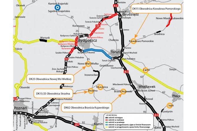 Powstaną nowe obwodnice w woj. kujawsko-pomorskim