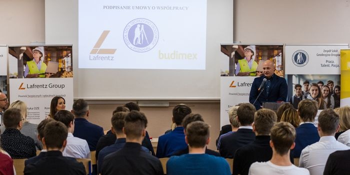 Budimex i Lafrentz Polska nawiązały współpracę z Zespołem Szkół Geodezyjno-Drogowych w Poznaniu