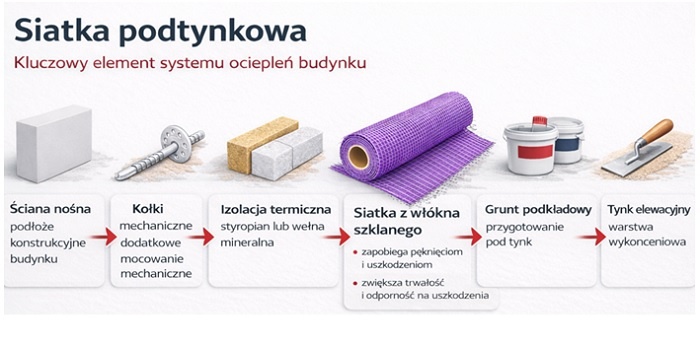 Siatka elewacyjna – niewidoczny element, który przesądza o trwałości fasady