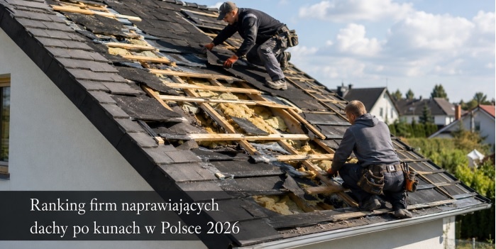 Ranking największych firm specjalizujących się w naprawach dachów po kunach w Polsce 2026