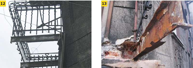 FOT. 12-13. Katastrofa budowlana balkonu (marzec 2009 r.); fot. archiwum autora