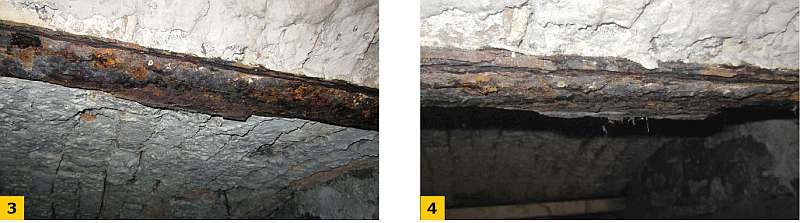 FOT. 3-4. Przykłady uszkodzeń korozyjnych belek stropów odcinkowych Fot. archiwum autora