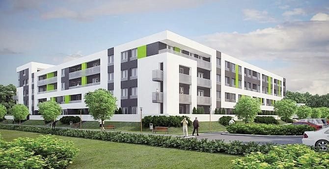 FOT. 1. Wizualizacja patio garażu podziemnego w układzie zielonym ekstensywnym, Osiedle Cynamonowe we Wrocławiu;