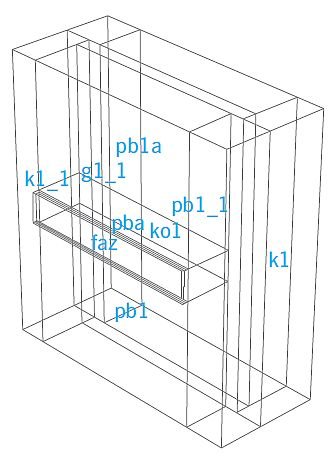 RYS. 7. Model budynku wykonany w programie ESP-r; rys.: B.Wilk-Słomka, J. Belok
