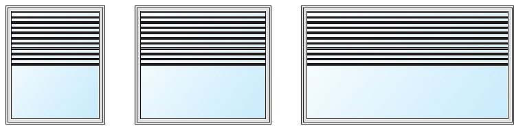 RYS. 3. Schematy badanych wariantów okna; rys. archiwum autorów 