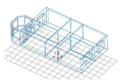 RYS. 6. Schemat mieszkania z jednym z analizowanych balkonów