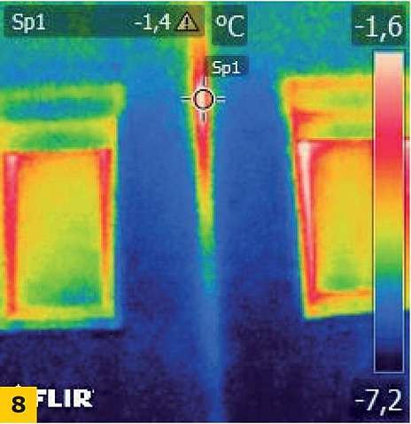 FOT. 8. Zdjęcie termograficzne dylatacji budynku
