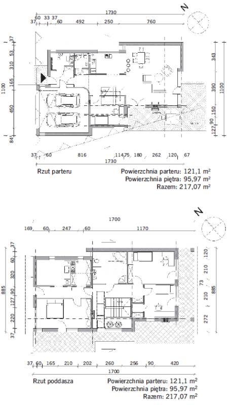 Rys. 3. Koncepcja architektoniczna analizowanego domu jednorodzinnego