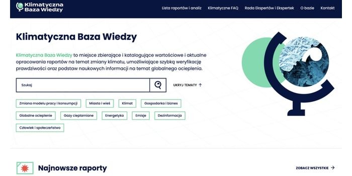 Powstała Klimatyczna Baza Wiedzy, fot. IOŚ&ndash;PIB